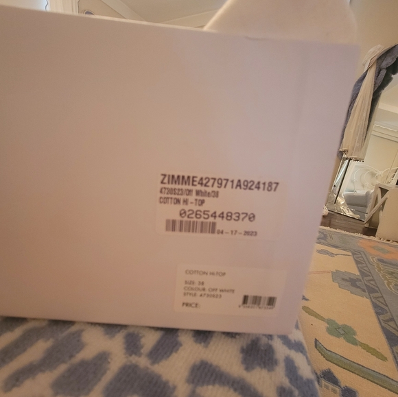 Zimmermann Cotton High-Top Sneakers NW_ Box - Picture 8 of 10
